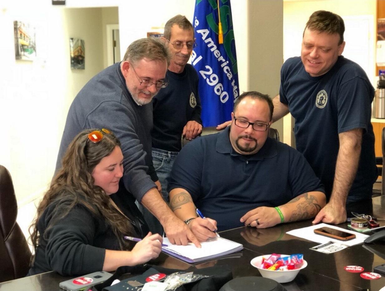 Members of AFSCME Local 2960/EMS Workers United